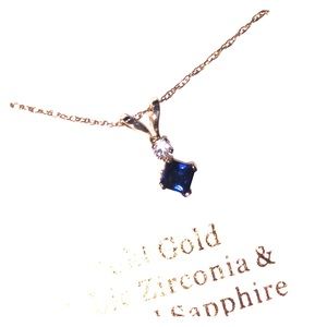 BRAND NEW, sapphire pendant necklace